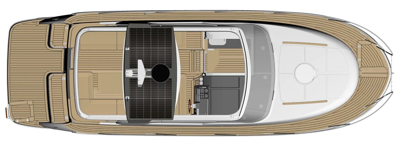 Marex 310 Sun Cruiser: палуба, вид сверху