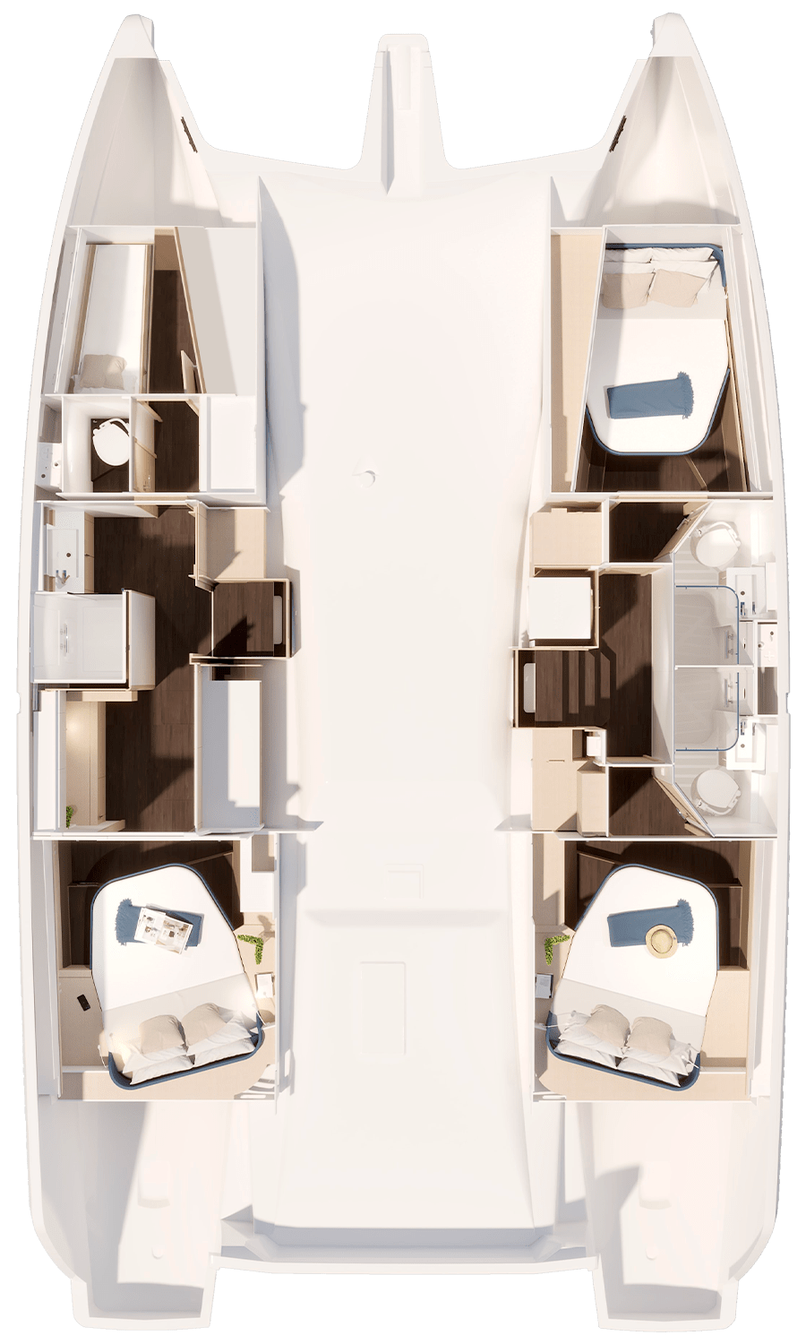 Fountaine Pajot FP44: нужны ли вам островной камбуз и владельческий корпус? План FP44 Maestro
