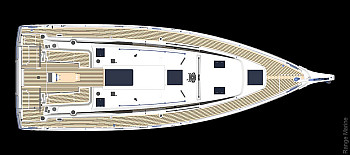 Bavaria C-LINE: Bavaria C38: схема палубы