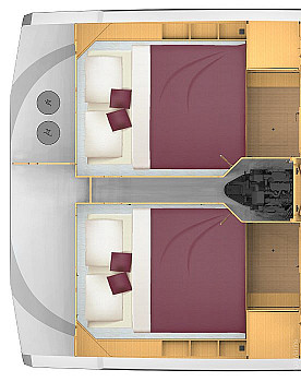 Bavaria C-LINE: Bavaria C42: схема кормовых кают