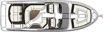 Sea Ray: SLX 310: схема палубы