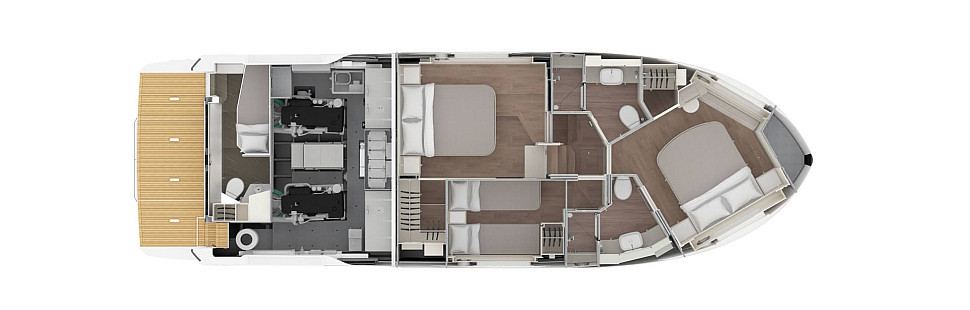 Absolute Navetta 50 — Нижняя палуба
