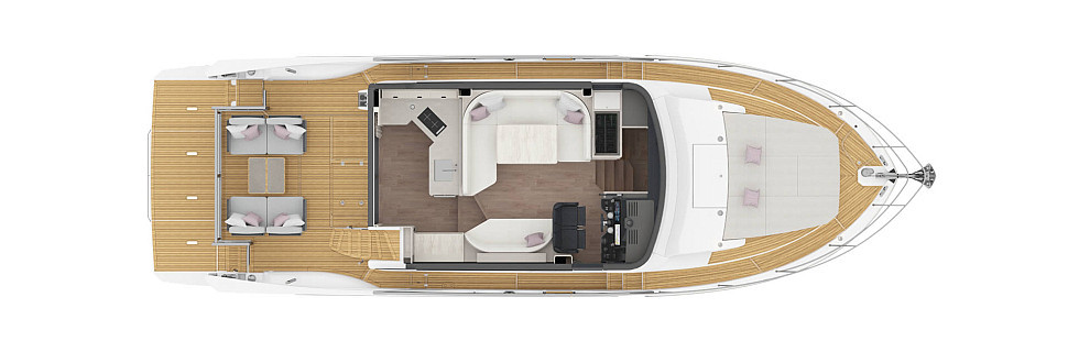 Absolute Navetta 50 — Главная палуба