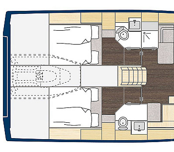 Bavaria C-LINE: Bavaria C57: схема кормовых кают