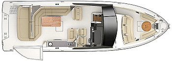 Sea Ray: SLX 400: схема палубы