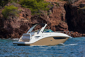 Sea Ray: Sundancer 265 у скалистого берега