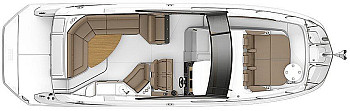 Sea Ray: Sundancer 320: схема палубы