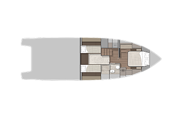 Cranchi: Cranchi A48 O/B, схема нижней палубы